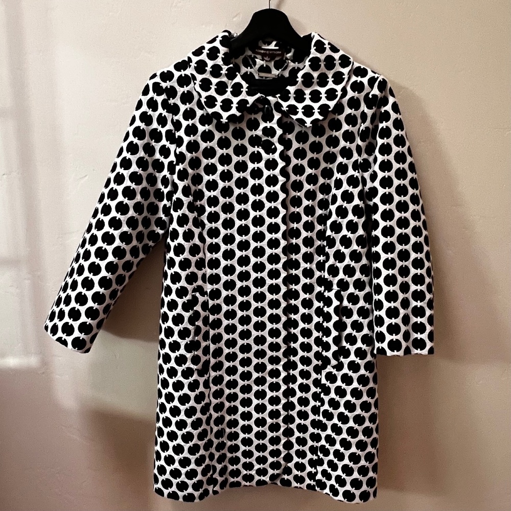 Adrienne Vittadini Size 6 Black&White pokadot 1960s look